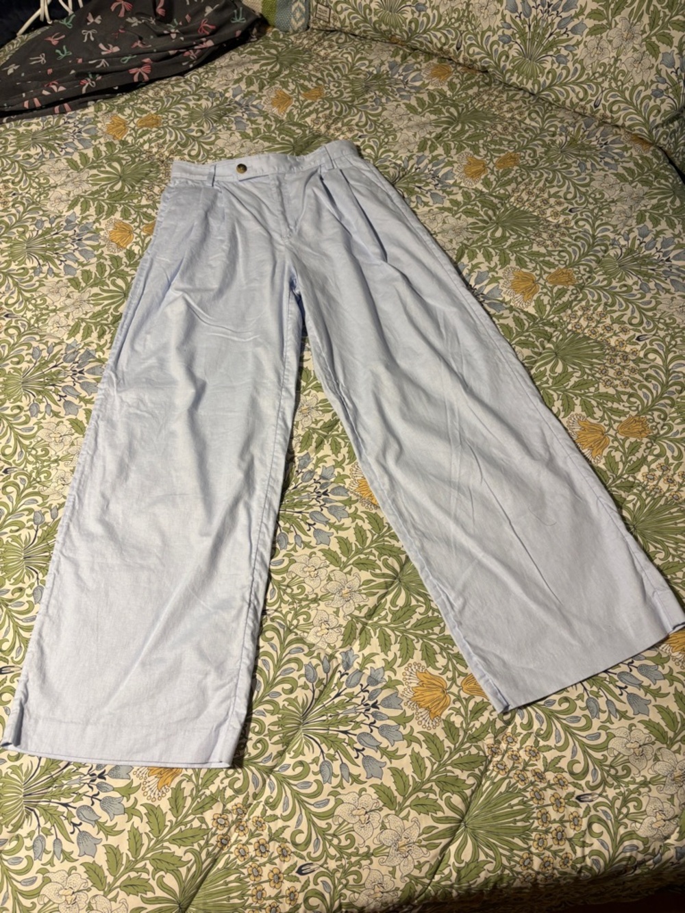 Banana Republic Light Blue Wide-Leg Women’s Linen Blend Dress Pants Trousers 4 - Picture 3 of 9